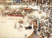 Arthur Melville,ARSA,RSW,RWS The Little Bullfight:'Bravo Toro' oil painting